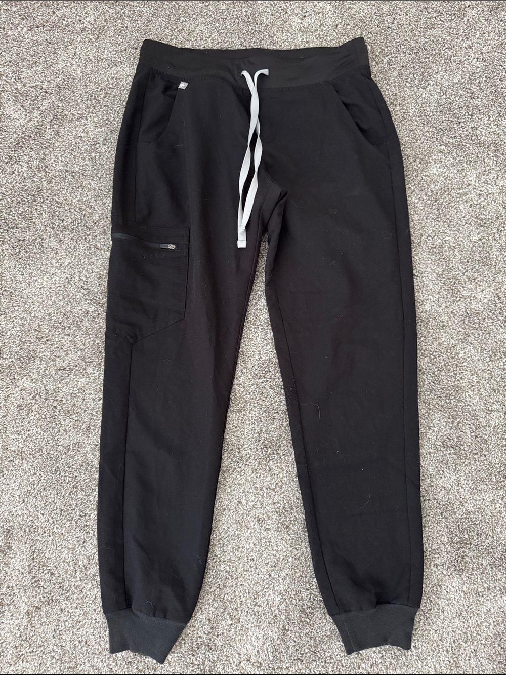 Figs Zamora Women's Black Jogger Pants with Drawstring